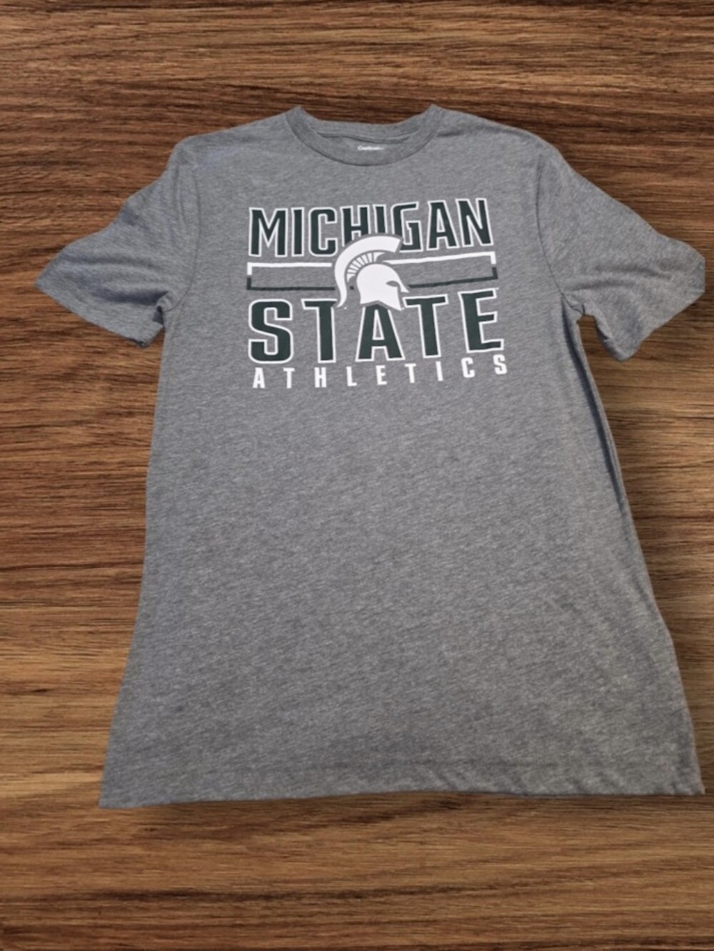 Michigan State Gray Short Sleeve Tee - Classic Collegiate Logo